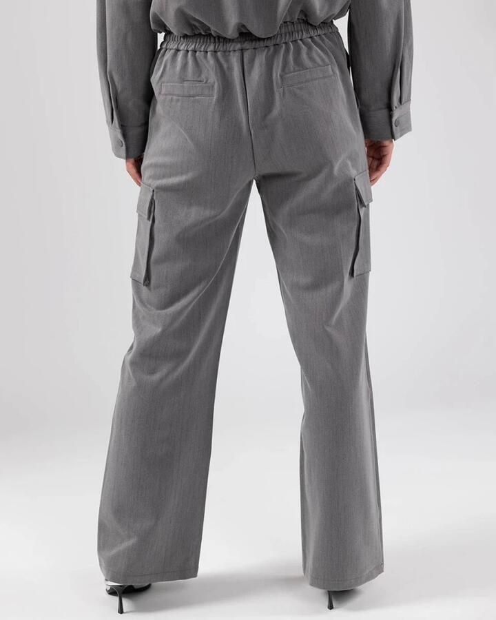 Nukus Grijze Hamburg Broek met Glitter Strepen Gray Dames - Foto 5