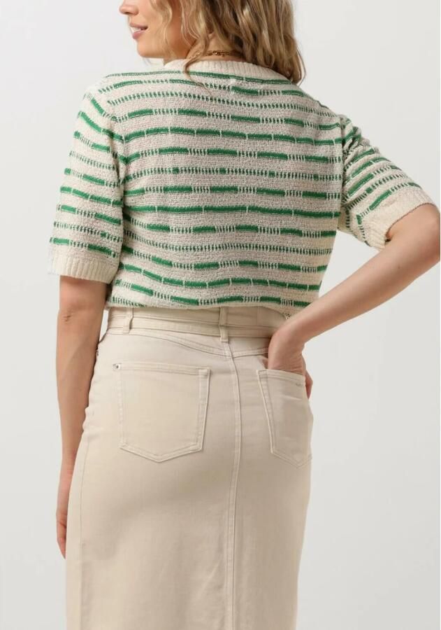 Nukus Groene Gestreepte Pullover Trendy Casual Trui Green Dames - Foto 2