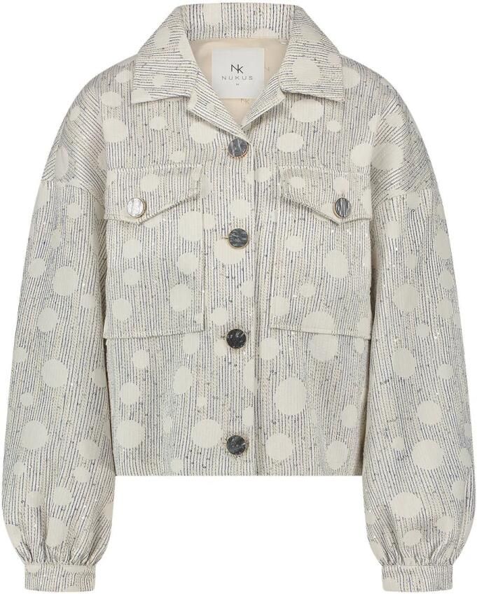 Nukus Harmony Blazer Jas Dott Blue Dames