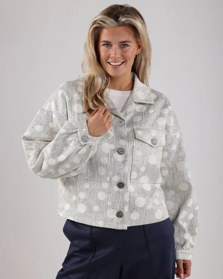 Nukus Harmony Blazer Jas Dott Blue Dames - Foto 3