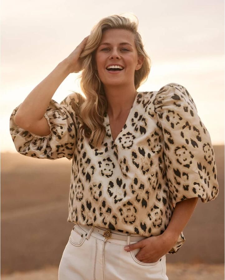 Nukus Korte mouw Delilah Blouse Panther Multicolor Dames - Foto 4