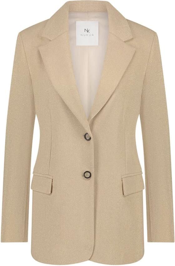 Nukus Lurex Blazer Fw24029 Yellow Dames