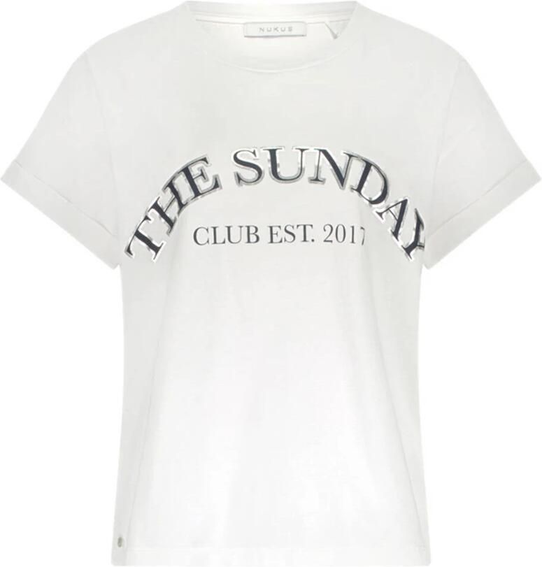 NUKUS Dames Tops & T-shirts Meike Shirt The Sunday Wit - Foto 5