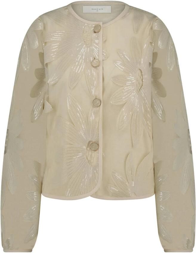 NUKUS Dames Truien & Vesten Millie Cardigan Paillet Zand - Foto 3