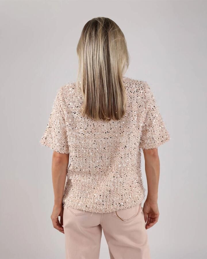 NUKUS Dames Tops & T-shirts Octavia Top Paillet Roze - Foto 6