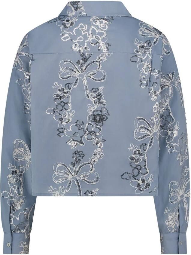 NUKUS Dames Blouses Tessa Blouse Paillet Blauw - Foto 3