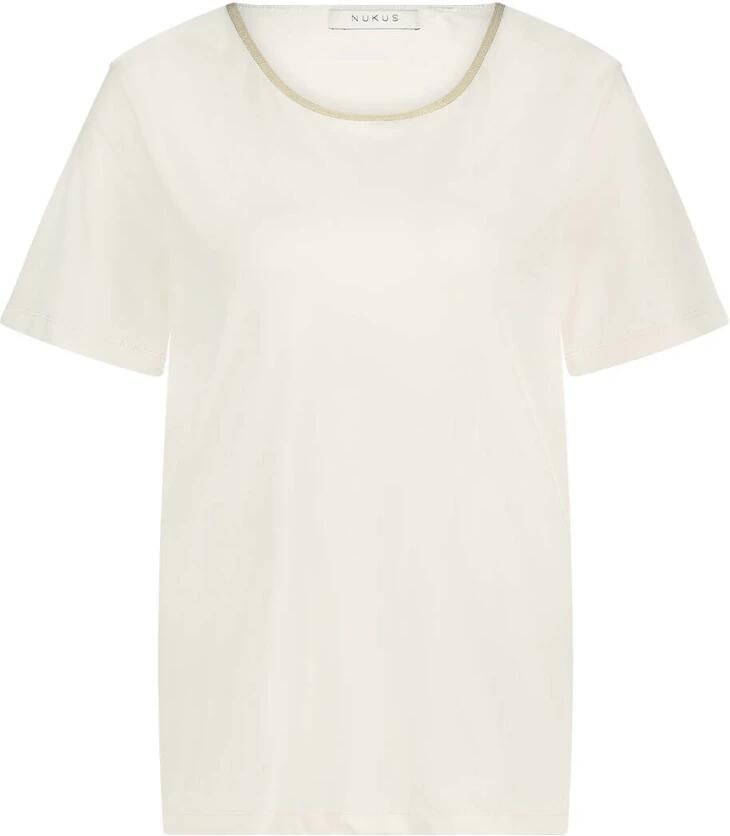 NUKUS Dames Tops & T-shirts Tirza Top Uni Gebroken Wit - Foto 3
