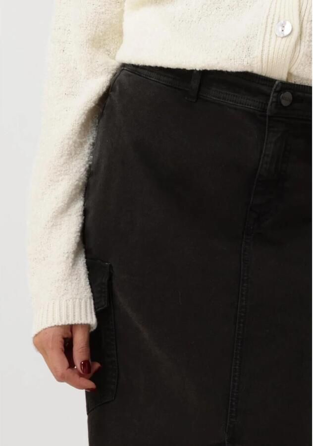 Nukus Veelzijdige Zwarte Midi Rok Black Dames - Foto 4