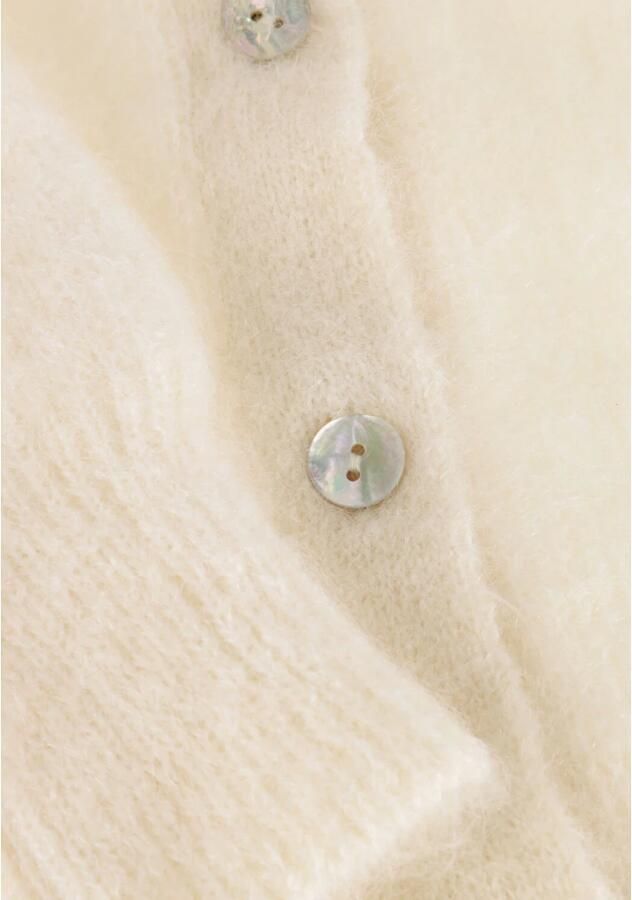 Nukus Witte Cardigan Loren Stijlvolle Garderobe Toevoeging Beige Dames