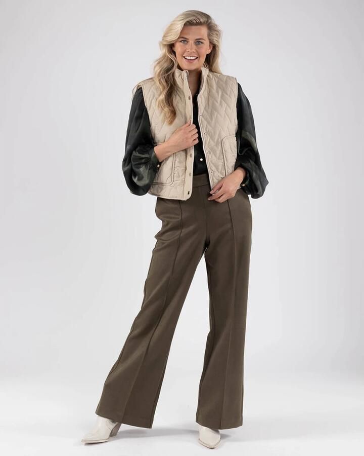 NUKUS gilet Tiana met all over print beige - Foto 4