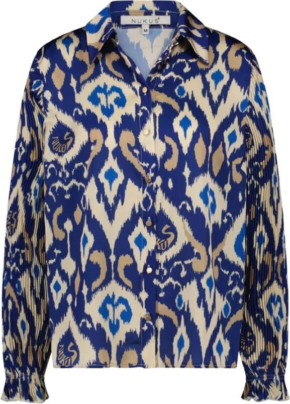Nukus Roos Blouse Kobalt Blauw Dames