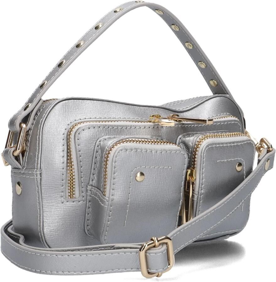 Núnoo Zilver Metallic Crossbody Tas Grijs Dames