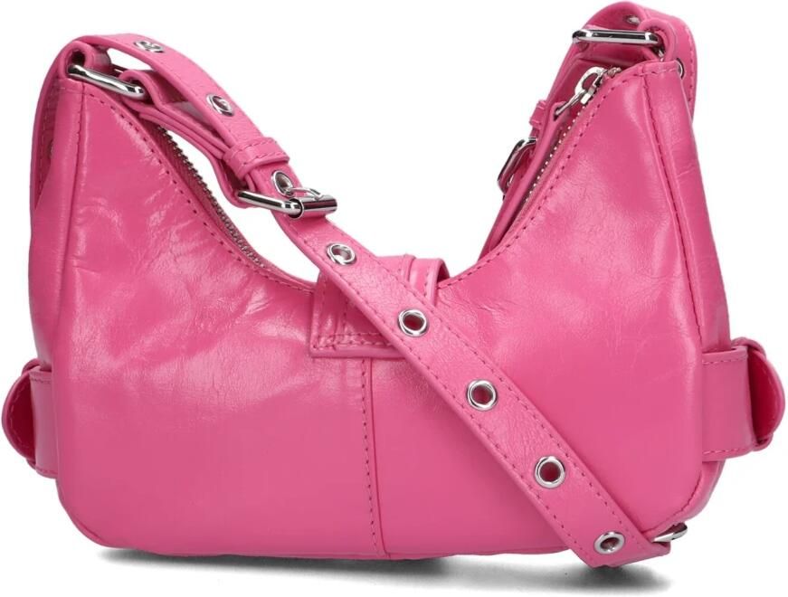 Núnoo Roze Leren Schoudertas Palma City Pink Dames - Foto 1