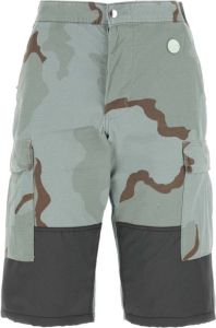 Oamc Gedrukte nylon blend Bermuda shorts Groen Heren