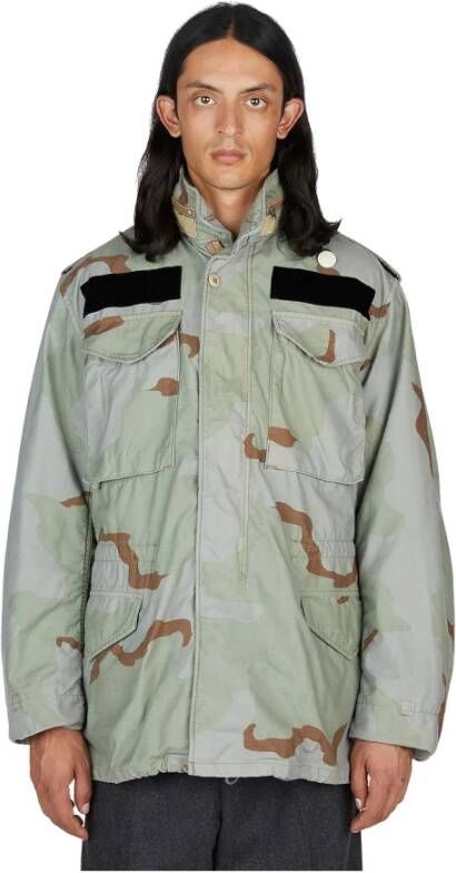 Oamc Militaire Field Jacket met Verstopte Capuchon Groen Heren