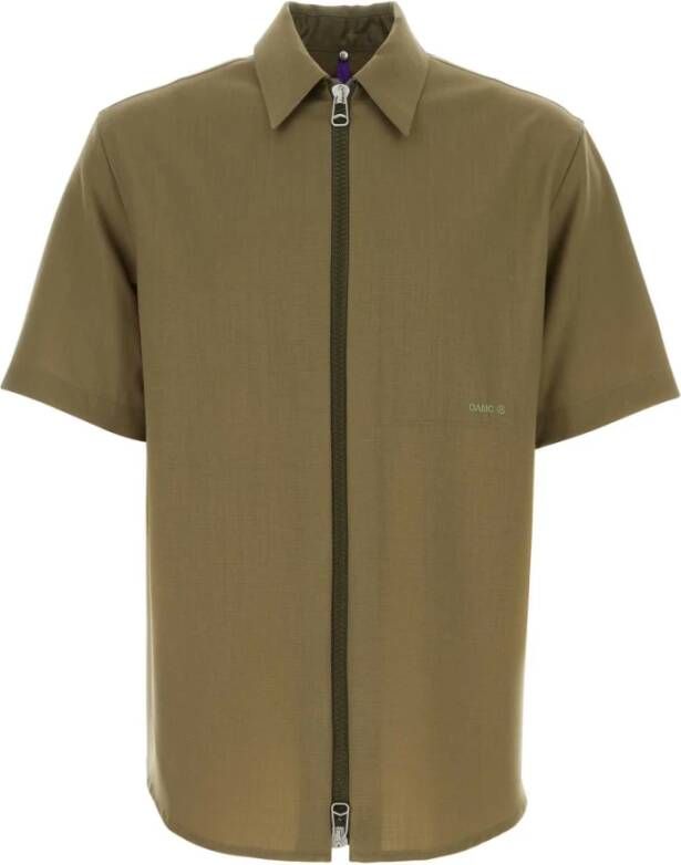 Oamc Short Sleeve Shirts Groen Heren