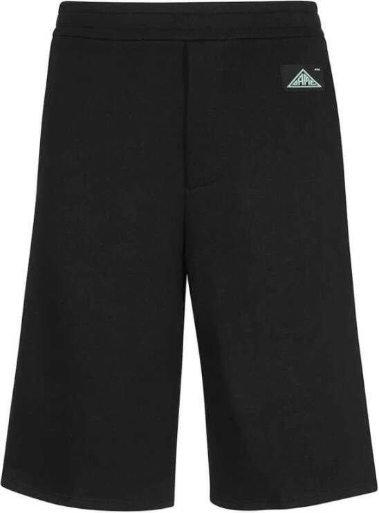 Oamc Zwarte Gebreide Studio Shorts Minimalistisch Ontwerp Black Heren