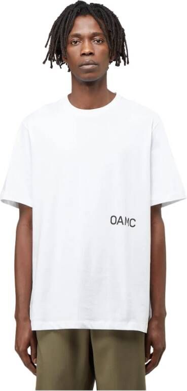 Oamc Abstract Grafisch Gebreid T-shirt White Heren