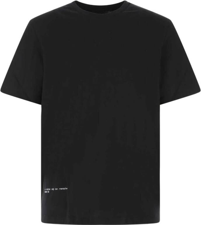 Oamc Zwart katoenen t-shirt Zwart Heren
