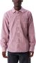 Obey Fluwelen Overhemd Lange Mouwen Lilac Krijt Pink Heren - Thumbnail 1