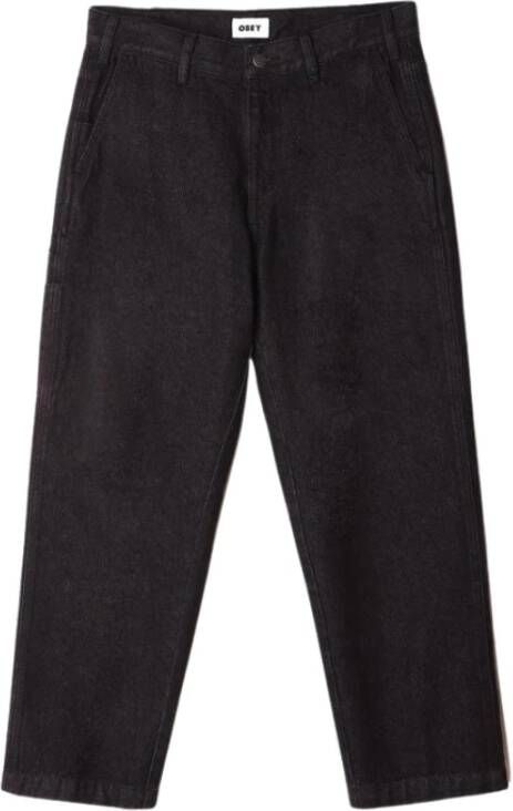 Obey Broek Zwart Heren