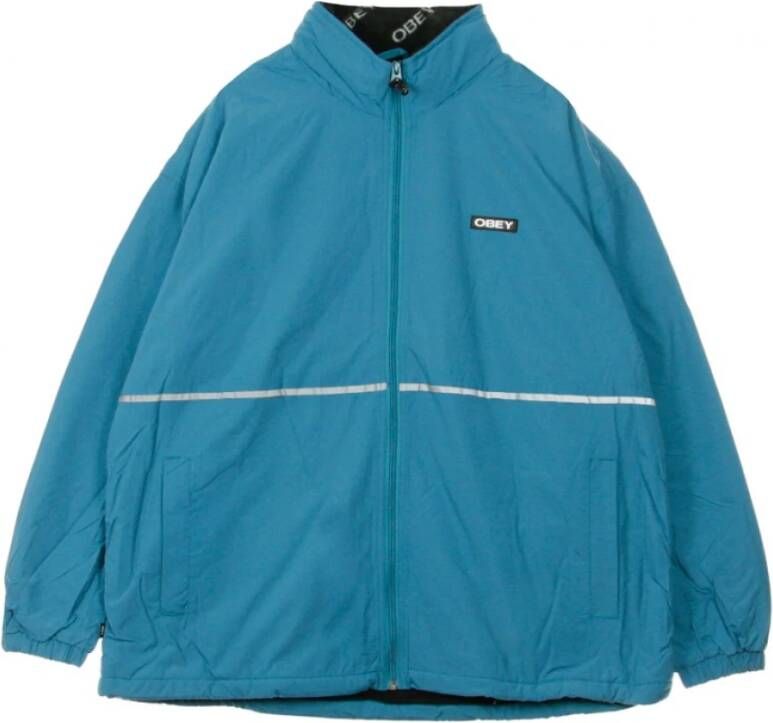 Obey Buikwindwindjas Blauw Heren