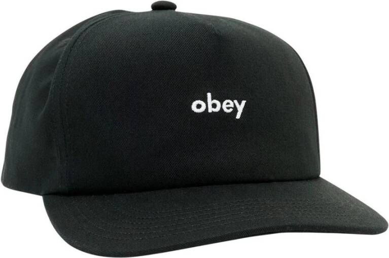 Obey Zwarte Katoenen Pet Urban Stijl Black Heren