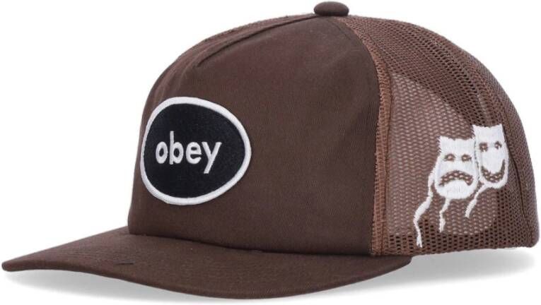 Obey Caps Brown Heren