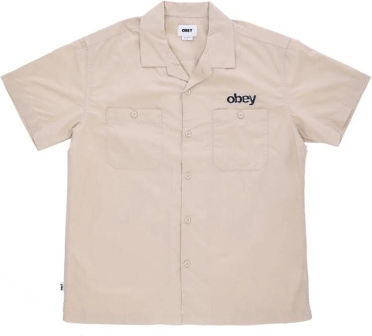 Obey Casual Shirts Beige Heren