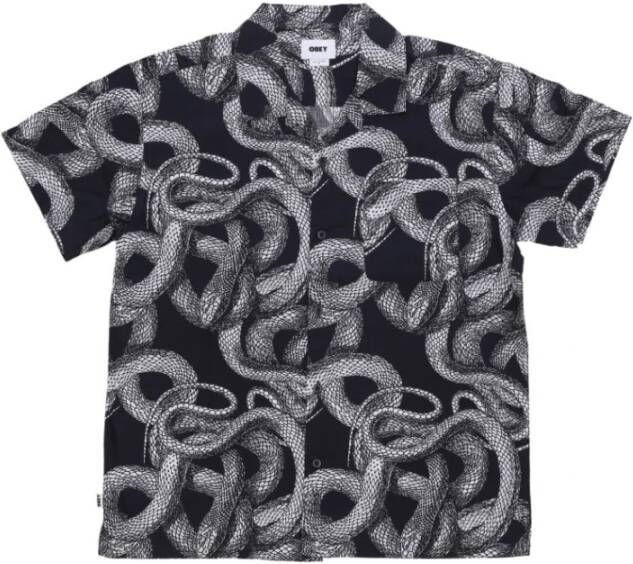 Obey Casual Shirts Zwart Heren