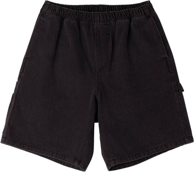 Obey Denim Carpenter Shorts Black Heren