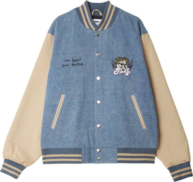 Obey Licht Indigo Varsity College Jack Multicolor Heren
