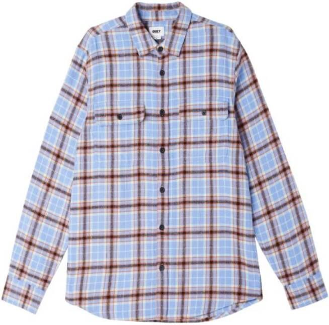 Obey Geruite Flanellen Overhemd met Lange Mouwen Multicolor Heren