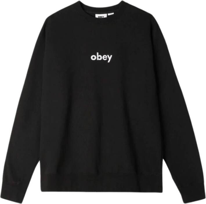 Obey Crewneck Sweatshirt Zwart Heren