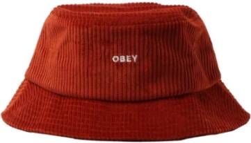 Obey Stoere Cord Bucket Hat Bruin Brown Heren