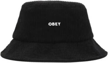 Obey Stoere Cord Bucket Hat Zwart Black Heren