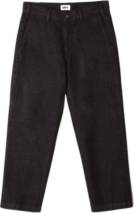 Obey Hardwork timmerman broek Zwart Dames