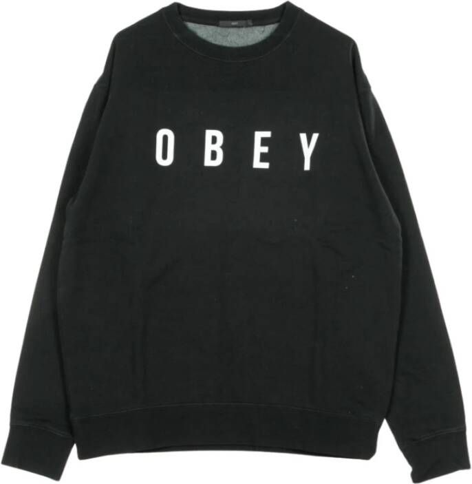 Obey Hoe dan ook Crewneck Sweatshirt Zwart Heren