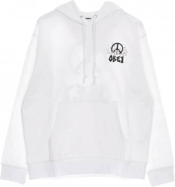 Obey Hoodie City Block Premium White Heren