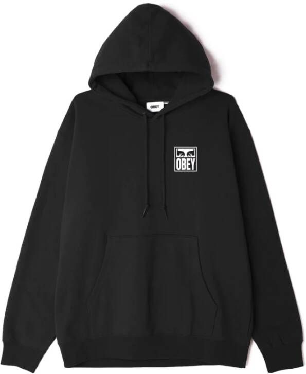 Obey Iconische Lichtgewicht Hoodie Black Heren