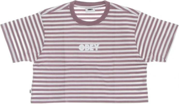 Obey Korte T-shirt Brody Box Tee White Dames