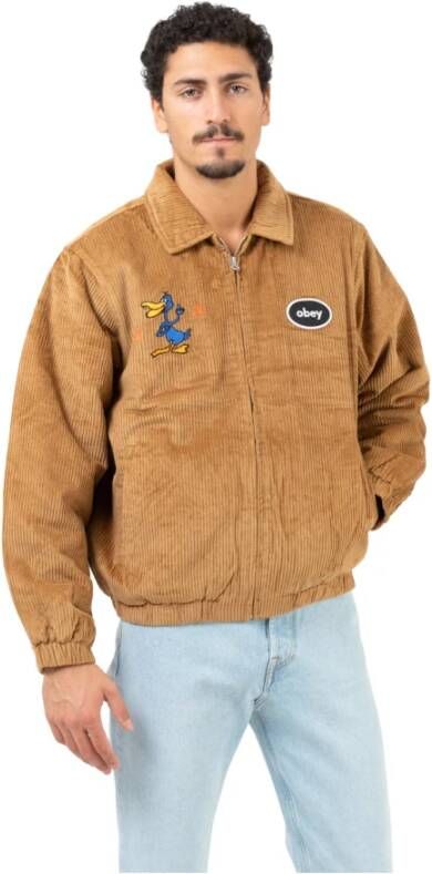 Obey Light Jackets Bruin Heren