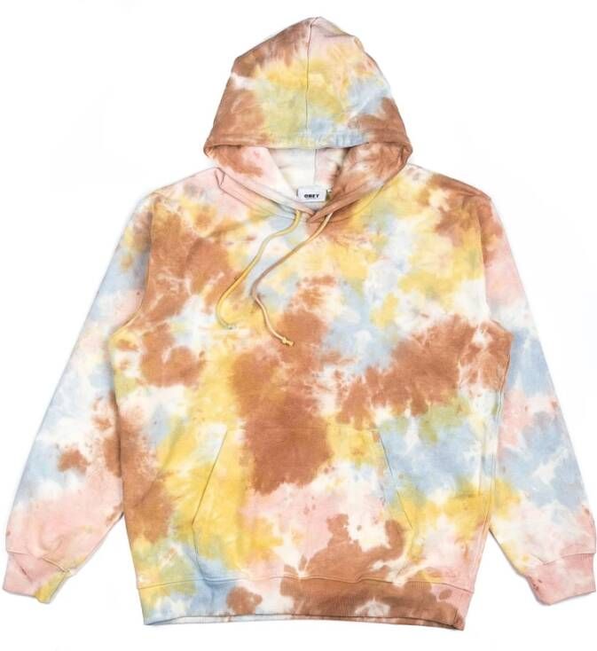 Obey Tie Dye Hoodie Fleece Trui Multicolor Heren