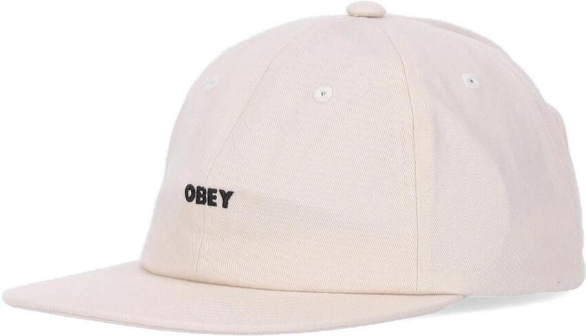 Obey Platte Klep Strapback Cap Ongebleekt Katoen Beige Heren - Foto 4