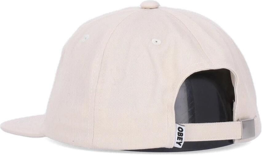 Obey Platte Klep Strapback Cap Ongebleekt Katoen Beige Heren - Foto 3
