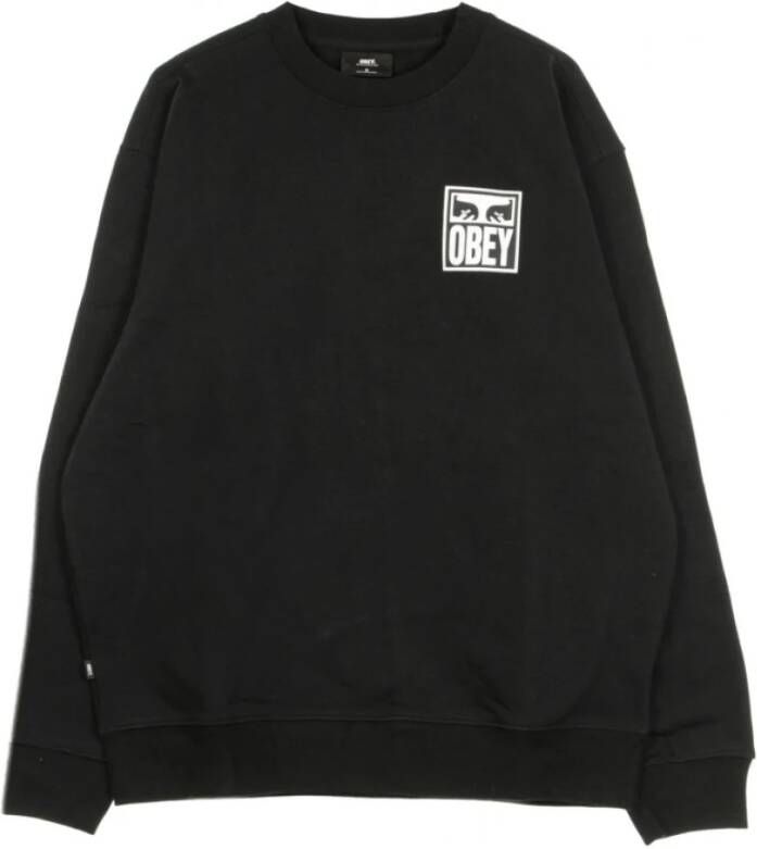 Obey Ogen icoon 2 premium crew Zwart Heren