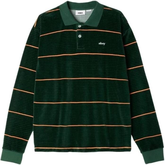 Obey Poloshirt Groen Heren