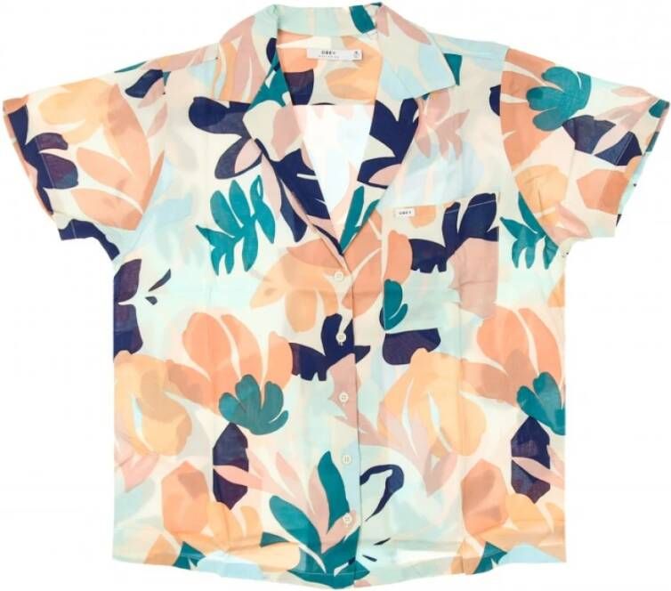 Obey Shirt met korte mouwen Oranje Dames
