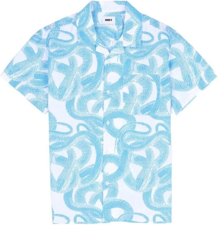 Obey Shirts Blauw Heren