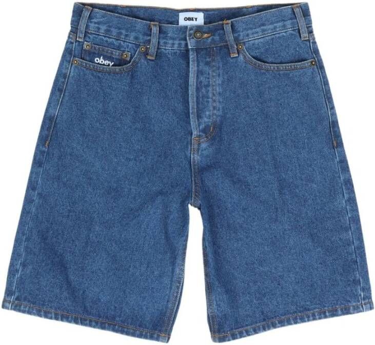 Obey Shorts Blauw Heren